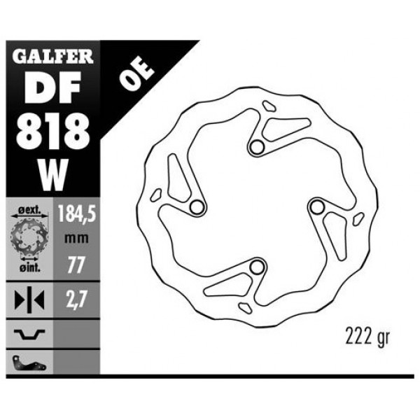 Disco Freno Anteriore GALFER Beta Rev-Evo